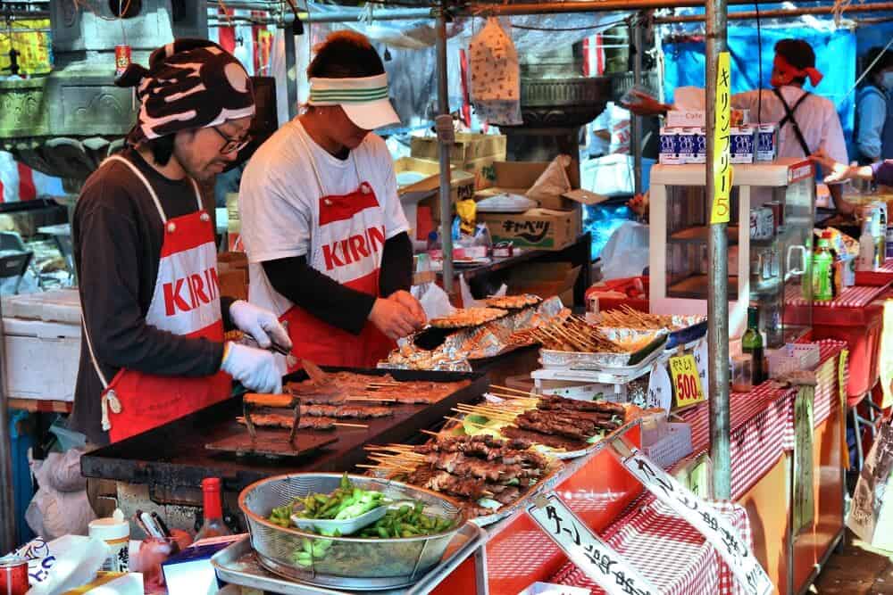 Japan Cherry Blossom - Ueno Park Food Stalls