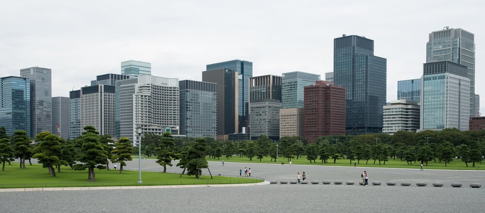 Imperial Palace Tokyo Outer Gardens Wide View