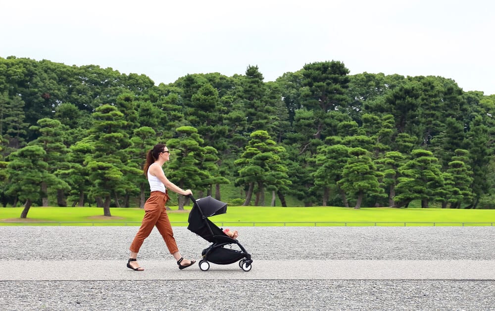 Imperial Palace Tokyo Woman Walking Around
