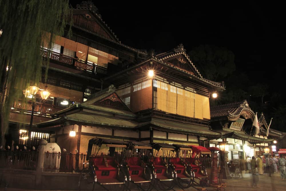 Matsuyama Dogo Onsen at Night