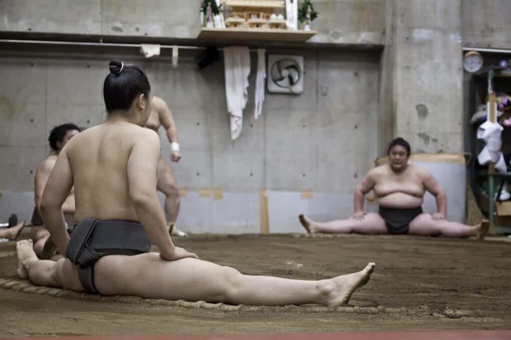 Sumo in Tokyo Stretching