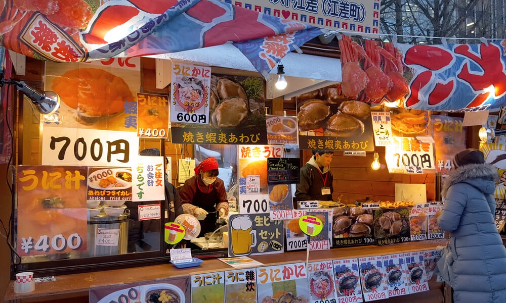 Things to Do in Sapporo Snow Festival Food Booth