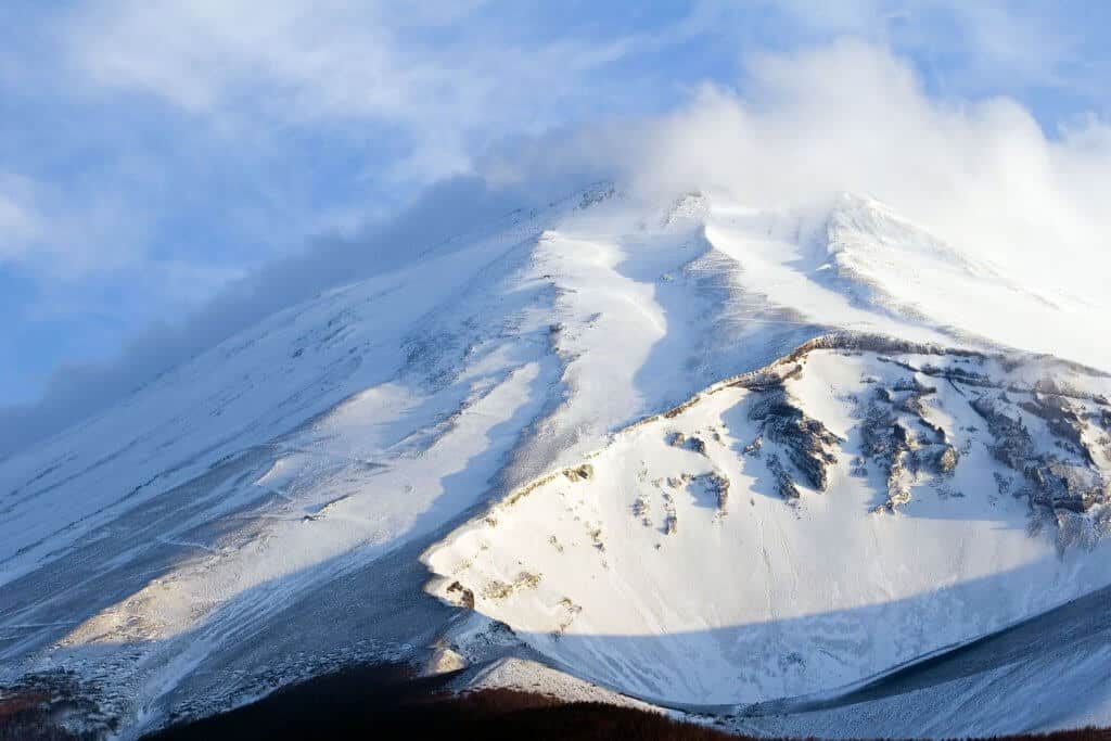 Mt. Fuji Covered with Snow