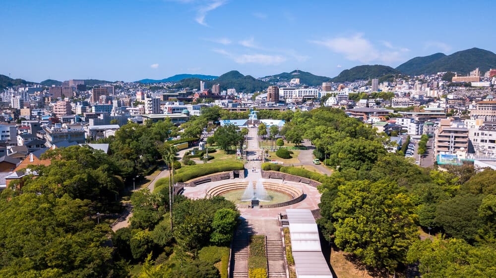 Nagasaki Peace Park Birds Eye View