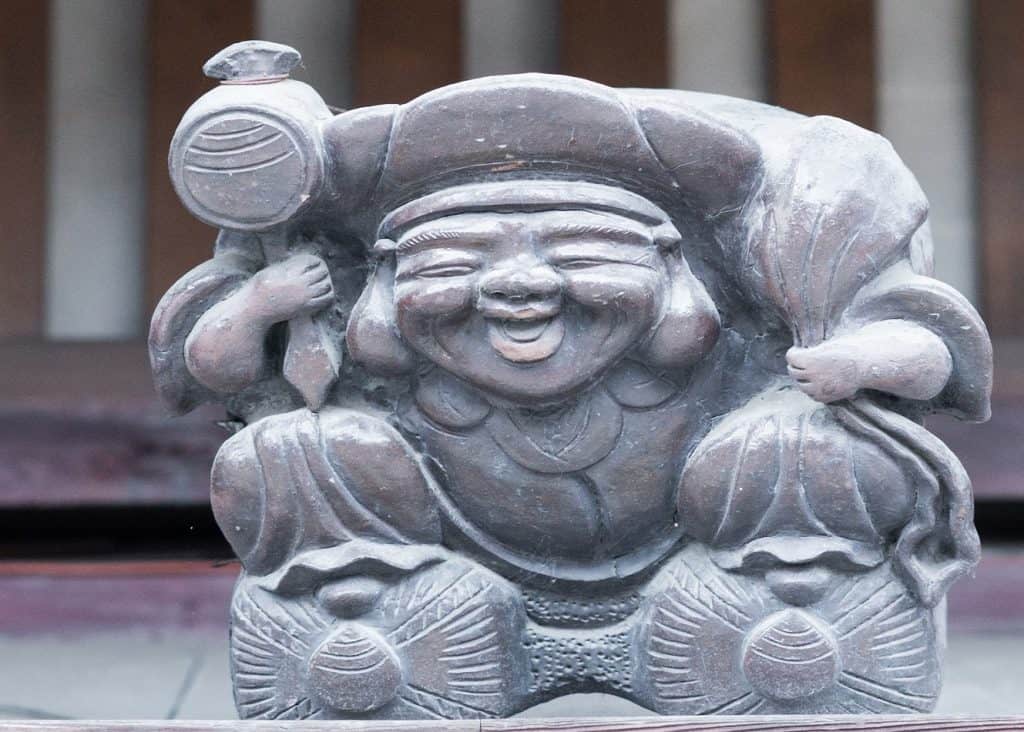 Wooden Statue of Ebisu, theJapanese god of luck